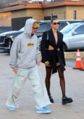 Hailey Bieber Wears Blazer Dress With Justin Bieber for 818 Tequila – WWD