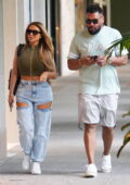 Larsa Pippen wears cheeky cut-off jeans while out shopping at the Bal Harbour Shops in Miami, Florida
