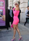 Ashley Roberts is pretty in pink while attending Poster Girl Spring 2023 show during London Fashion Week in London, UK