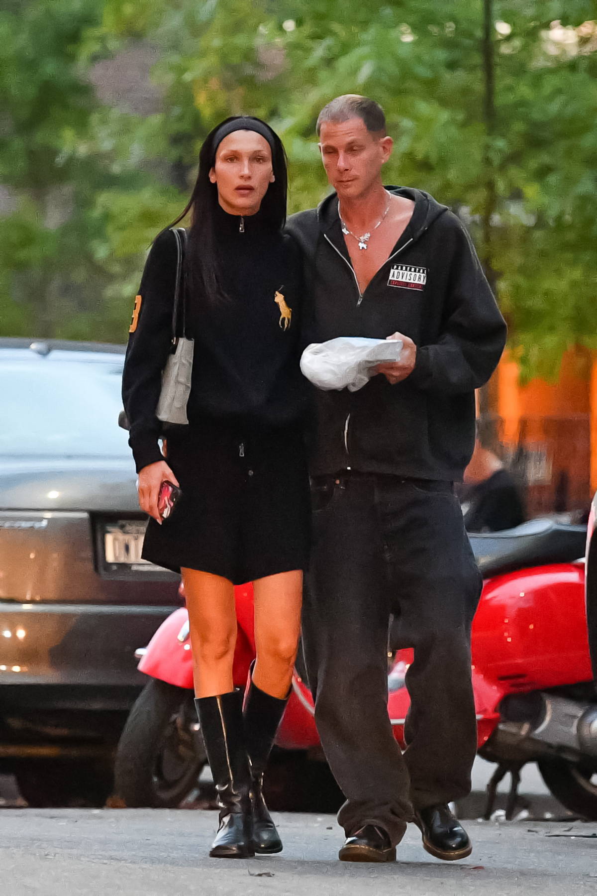 Bella Hadid And Marc Kalman Step Out For A Date Night At Bar Pitti In New York City