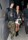 Demi Lovato holds hands with her boyfriend Jute$ after enjoying a date night at Crossroads Kitchen in Los Angeles