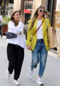 Heidi Klum and Leni Klum are all smiles as they walk hand in hand during a mother-daughter day out in New York City