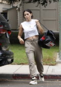 Jenna Dewan flashes her midriff in a crop top and joggers while out in Los Angeles