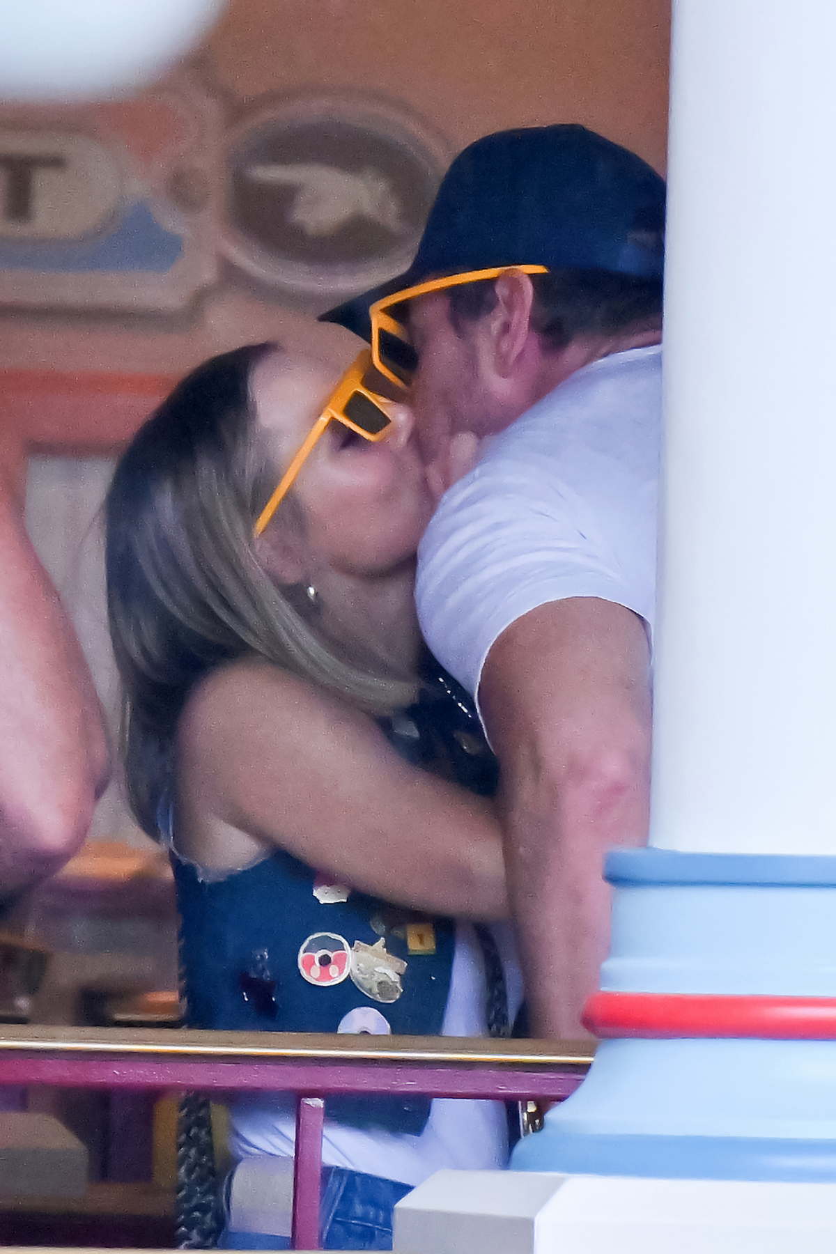 kristen bell packs on some pda with husband dax shepard while out