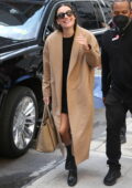 Lea Michele greets her fans as she arrives for her matinee performance of 'Funny Girl' at August Wilson Theater in New York City