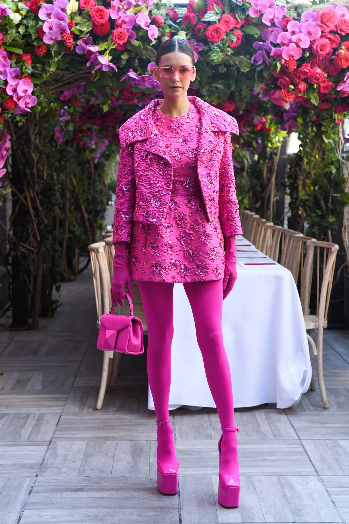 Nina Dobrev attends Valentino Pink PP x Saks Luncheon in New York City