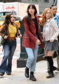 Dakota Johnson, Sydney Sweeney and Isabela Merced spotted filming on the set of 'Madame Web' in New York City