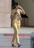 Eiza Gonzalez wears a yellow set while stepping out in Studio City, California