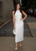 Jenna Dewan looks good in all-white as she arrives for an appearance on the Tamron Hall Show in New York City