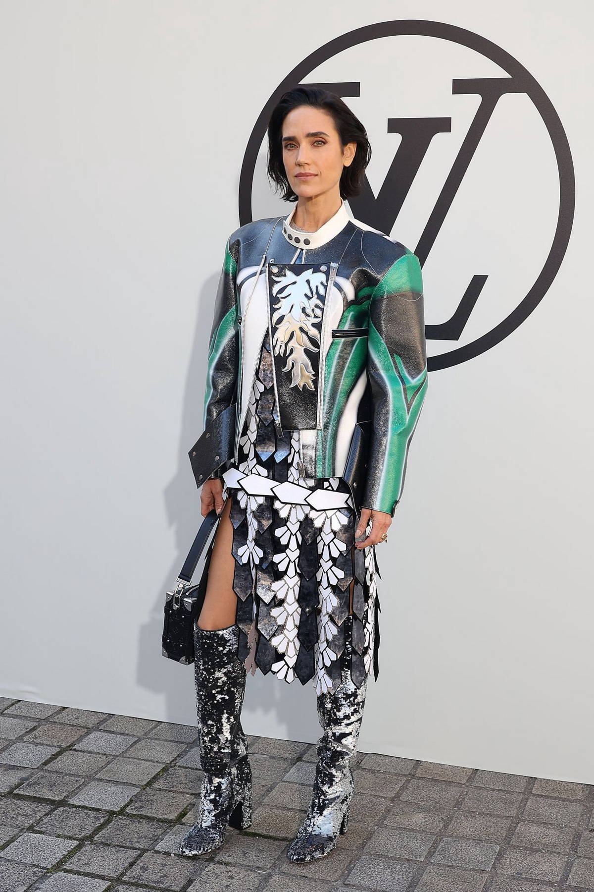 Jennifer Connelly attending the Louis Vuitton show as part of Paris Fashion  Week Womenswear Spring/Summer 2022 in Paris, France on October 05, 2021.  Photo by Aurore Marechal/ABACAPRESS.COM Stock Photo - Alamy