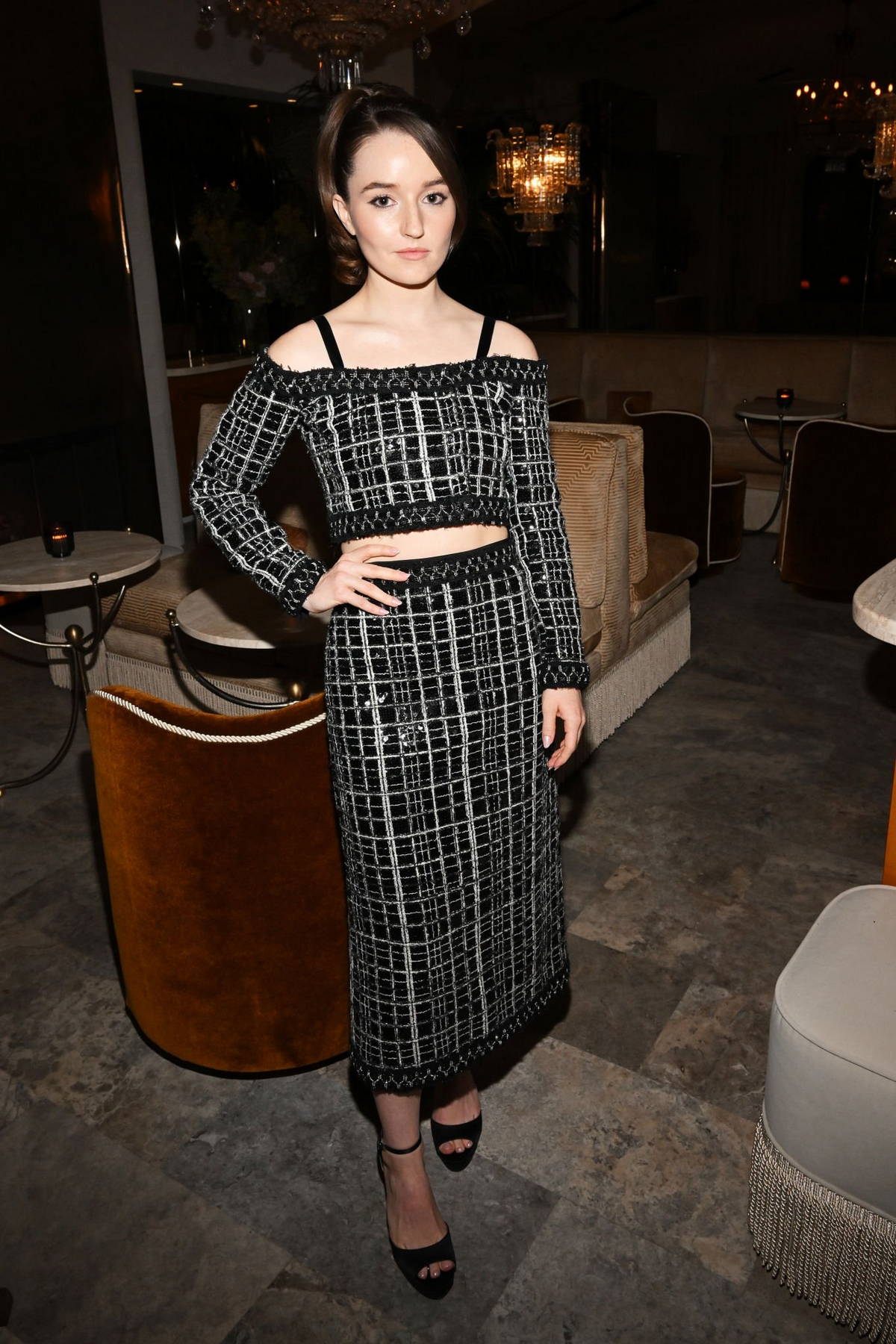 Kaitlyn Dever attends the Giambattista Valli Dinner at Caviar Kaspia in Los Angeles