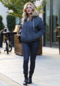 Katheryn Winnick looks fab in a bomber jacket and skintight jeans while stepping out in New York City