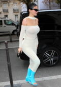 Kylie Jenner stuns in a figure-hugging dress as she arrives to the  Balenciaga fitting during