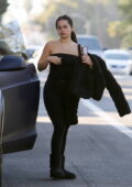 Addison Rae dons all black as she heads to a hair salon in Beverly Hills,  California
