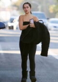 Addison Rae dons all black as she heads to a hair salon in Beverly Hills,  California