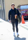 Charli D'Amelio dons a hoodie and leggings as she arrives for rehearsals at DWTS  Studios in Los Angeles