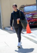 Charli D'Amelio dons a hoodie and leggings as she arrives for rehearsals at DWTS  Studios in Los Angeles