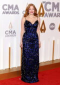 Jessica Chastain attends the 56th Annual CMA Awards at Bridgestone Arena in Nashville, Tennessee