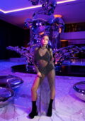 Tate McRae poses in multiple outfits while filming a music video for her new single '10:35' in Dubai, UAE