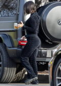 kourtney kardashian steps out wearing all black skims sweatsuit while out  running errands in calabasas, california-221222_1