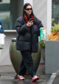 Amelia Hamlin keeps cozy in a puffy jacket and sweatpants while stepping out for coffee in Bel Air, Los Angeles