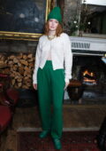 Ellie Bamber attends the House of BARRIE Burns Night celebration at Brunswick House in London, UK