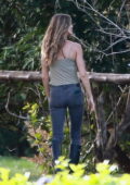 Gisele Bundchen is all smiles as she goes horseback riding with