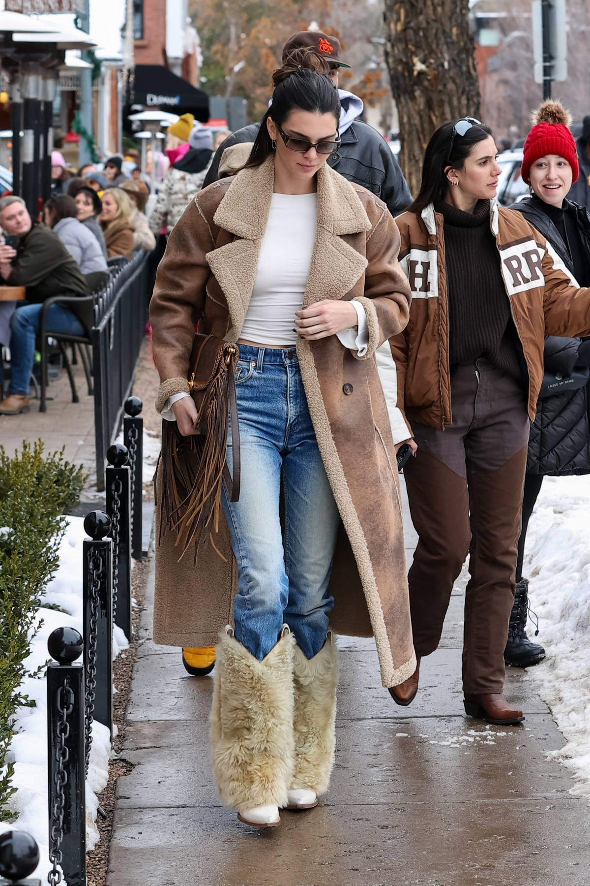 Kendall Jenner Sports A Pair Of Wild Cowboy Boots In Aspen