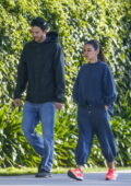 Mila Kunis and Ashton Kutcher step out for grocery shopping at Erewhon Market in Studio City, California