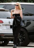 Ashley Benson looks great in all black while enjoying some retail therapy in Los Feliz, California