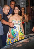 Camila Cabello seen wearing a colorful dress while leaving a bar in Rio de Janeiro, Brazil