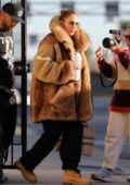 Jennifer Lopez rocks a stylish fur coat while leaving a dance studio in Los Angeles