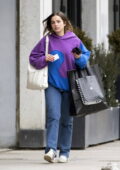 Addison Rae keeps it casual in a hoodie and jeans while out shopping in Toronto, Canada