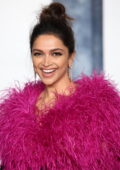 Deepika Padukone opts for electric blue eyeliner and a top knot hairstyle  at the 2023 Vanity Fair Oscars Party