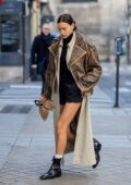 Irina Shayk gets leggy and stylish while hitting the streets of Paris, France