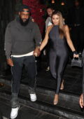Larsa Pippen shows off her curves in a skintight jumpsuit during a night out  with boyfriend Marcus Jordan in West Hollywood, California