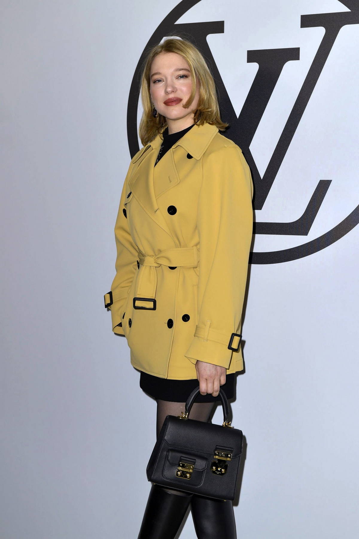 Lea Seydoux attends the Louis Vuitton Womenswear FW 2023-24 show during  Paris Fashion Week in