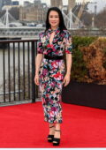 Lucy Liu attends a photocall for 'Shazam! Fury Of The Gods' at IET London in London, UK