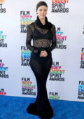 Mia Goth attends the 2023 Film Independent Spirit Awards in Santa Monica, California