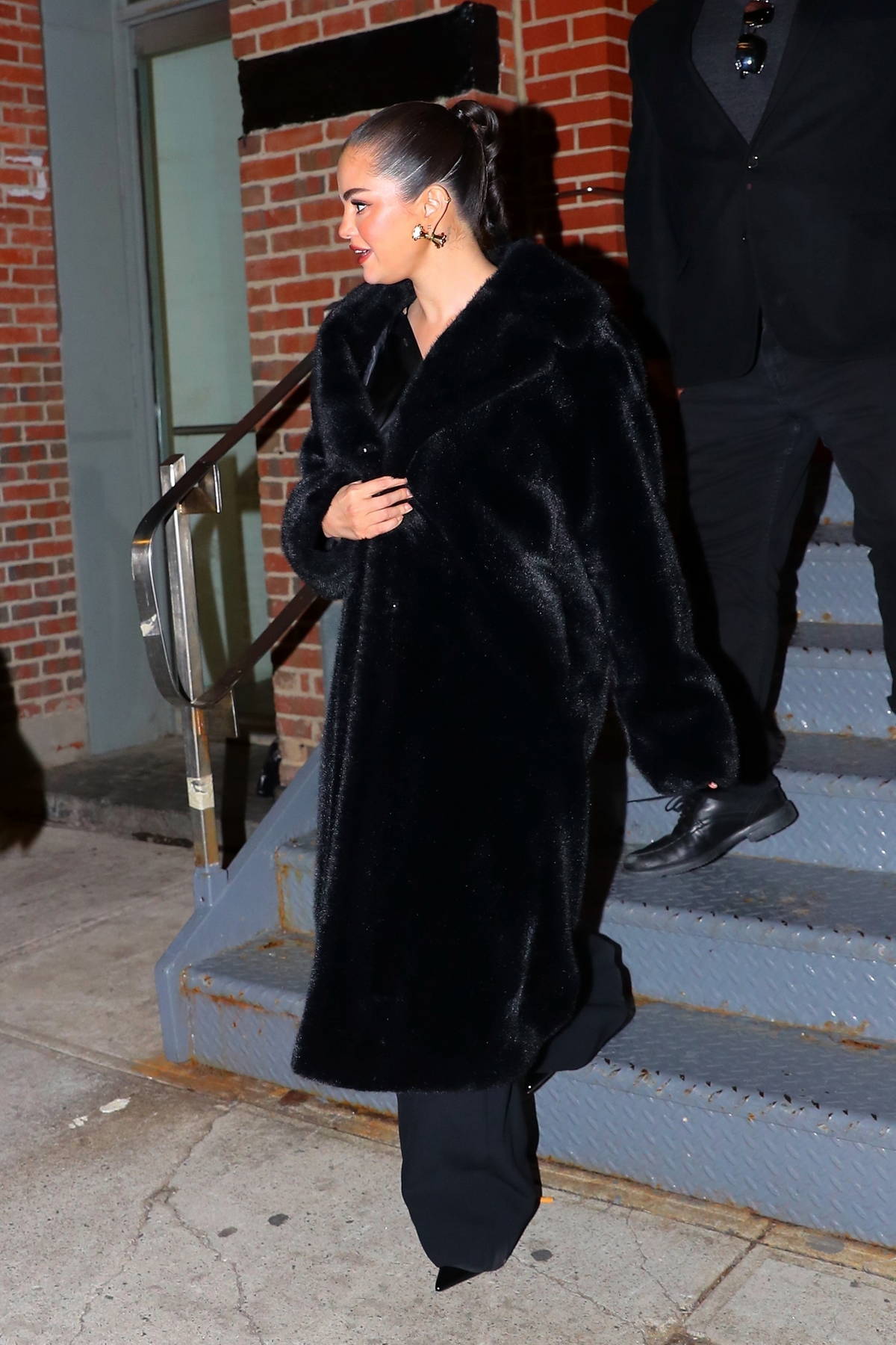 Rare Beauty Event 2023 Selena Gomez Faux Fur Coat