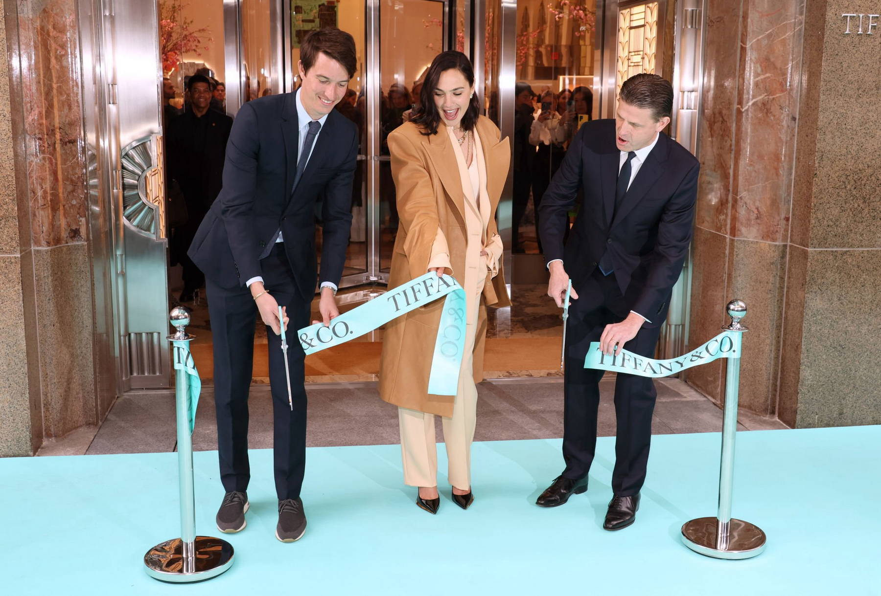 Gal Gadot attends Tiffany & Co's The Landmark Ribbon Cutting