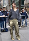 Katie Holmes keeps it stylish while visiting the 'Today' show in New York City