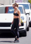 Alo Yoga Delight Bralette worn by Olivia Wilde in Los Angeles on October 6,  2023