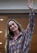 Brie Larson poses on the eve of the opening ceremony of the 76th annual Cannes Film Festival in Cannes, France
