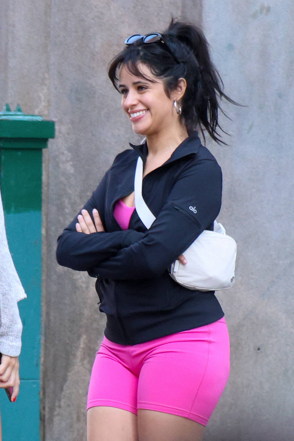 Camila Cabello dons pink spandex shorts as she hits the gym with friends in  New York City-260523_3
