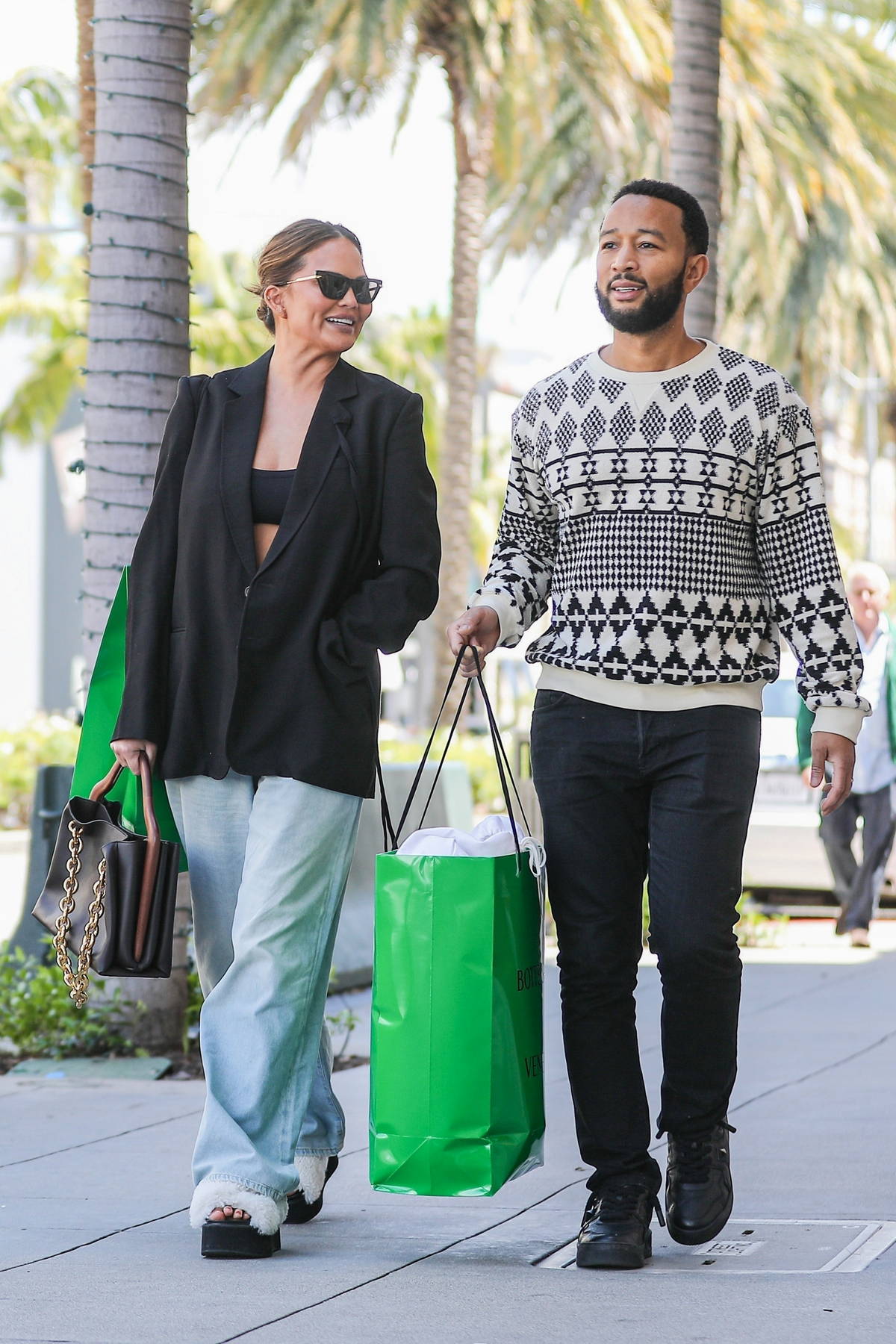 Chrissy Teigen and John Legend go out for some shopping on Rodeo