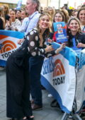 Haley Lu Richardson attends as Jonas Brothers kick off the Today show's summer concert at Rockefeller Plaza in New York City