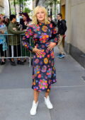 Malin Akerman stands out in a colorful floral print dress while visiting the 'Today' show in New York City