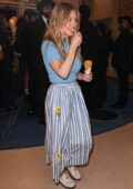 Sydney Sweeney is all smiles as she enjoys an ice cream cone while arriving at Hotel Martinez in Cannes, France