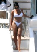 Georgina Rodriguez spotted in a white bikini while enjoying a yacht day with Cristiano Ronaldo in Sardinia, Italy